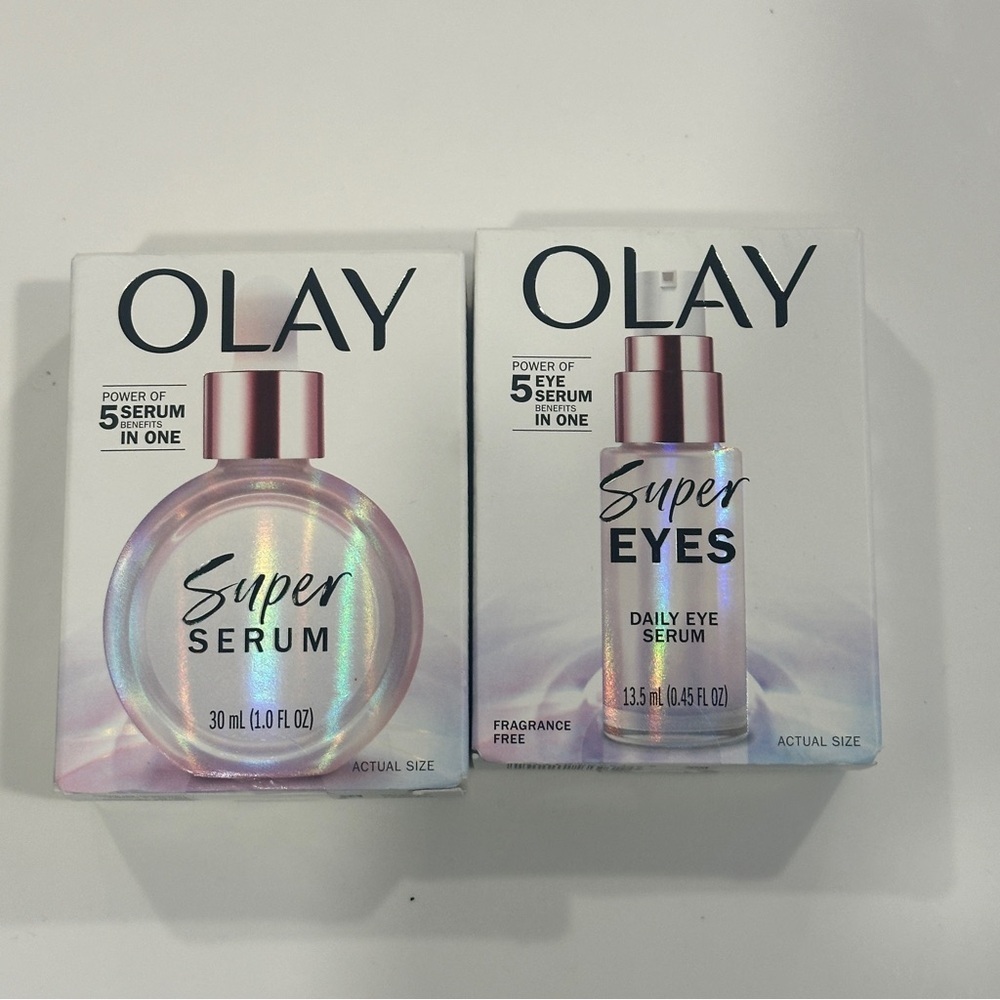 Olay White Skincare Super Serum and Olay Super Eyes